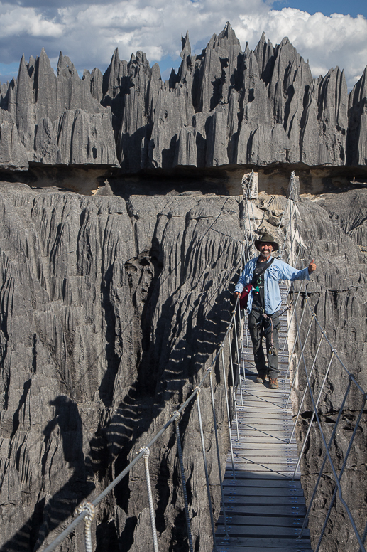 Bob on tsingy bridge